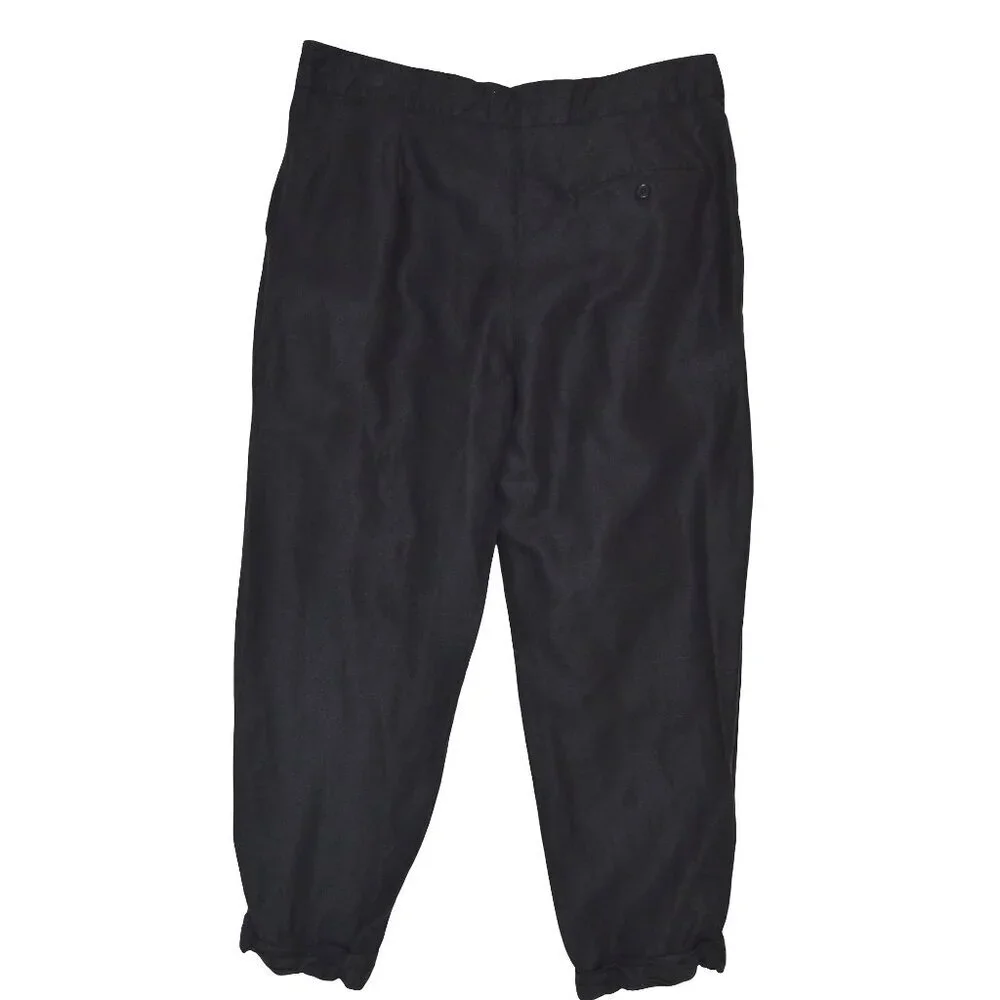 Aritzia Wilfred Allant Linen Blend Pants Black Sz 10